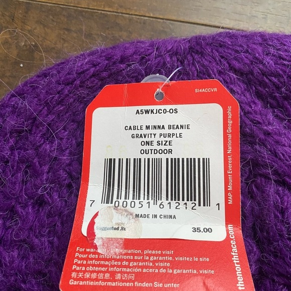 The North Face Canle Minna Purple Beanie - Picture 3 of 8